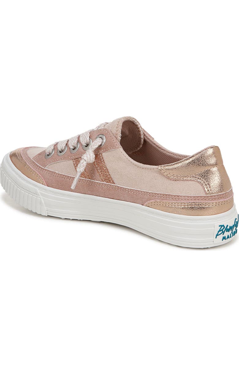 Blowfish Malibu Alex Platform Low Top Sneaker, Alternate, color, Rose Gold Fabric/ Faux Leather