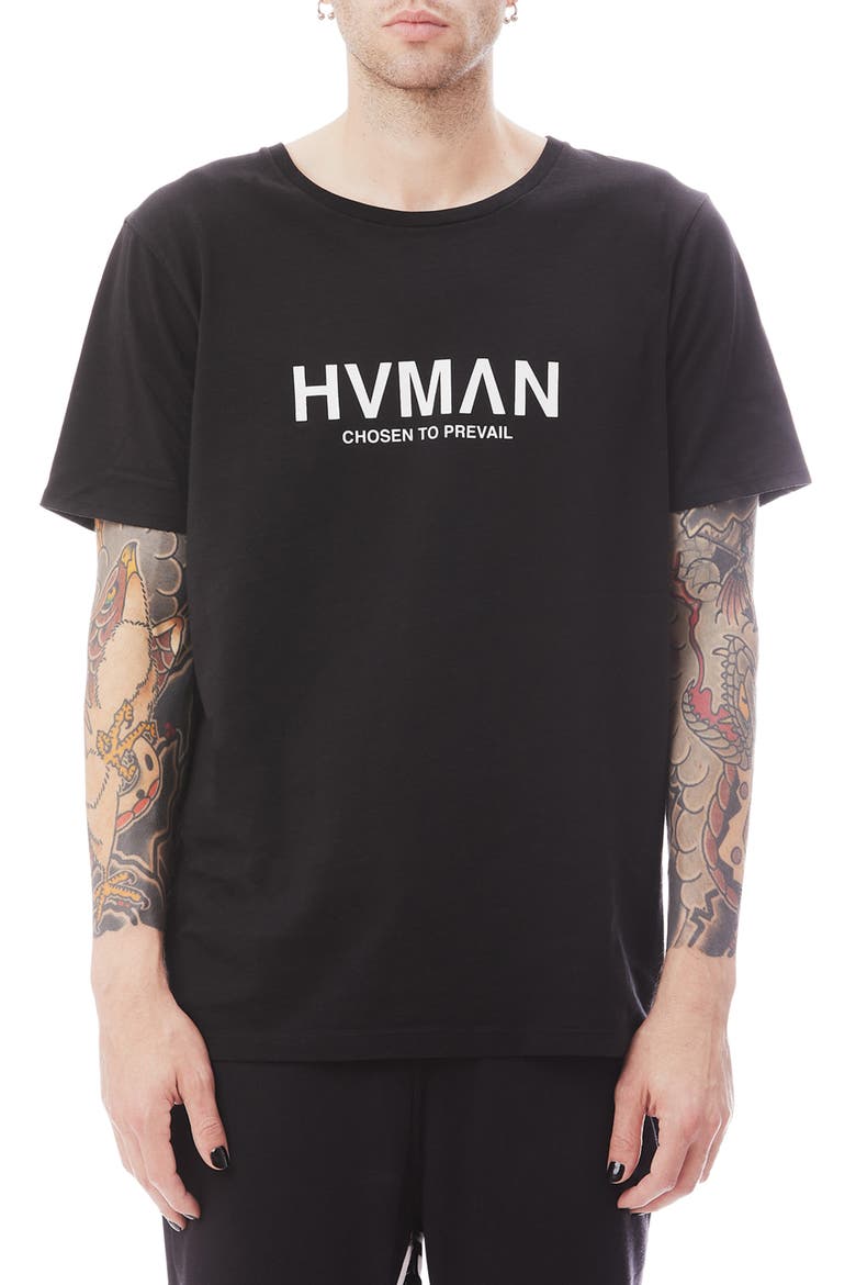Regular Fit Basic Logo Crewneck Cotton T-Shirt, Main, color, BLACK