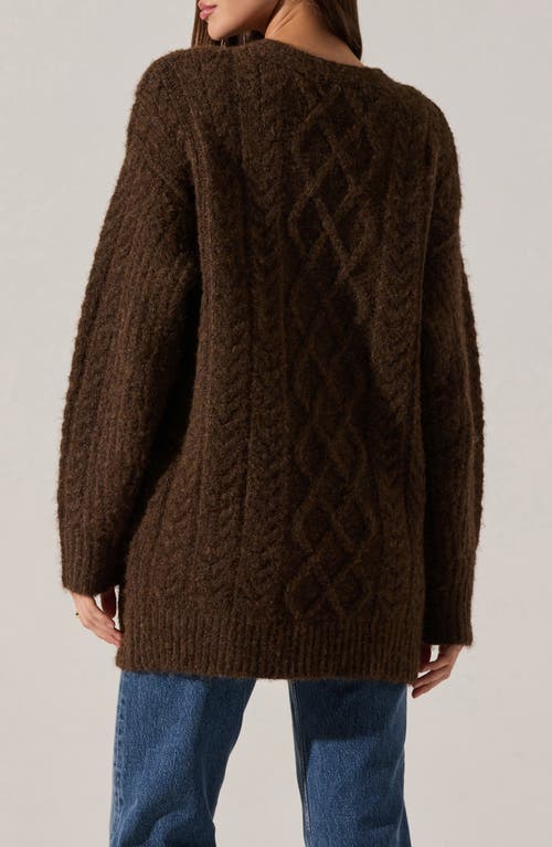 Astr The Label Charli Cardigan In Brown
