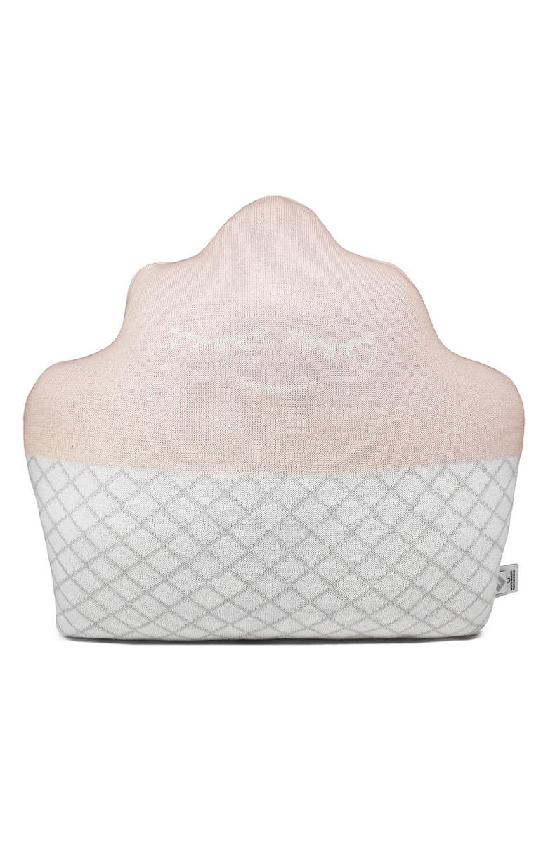 RIAN TRICOT Cupcake Throw Pillow, Main, color, Light Pink