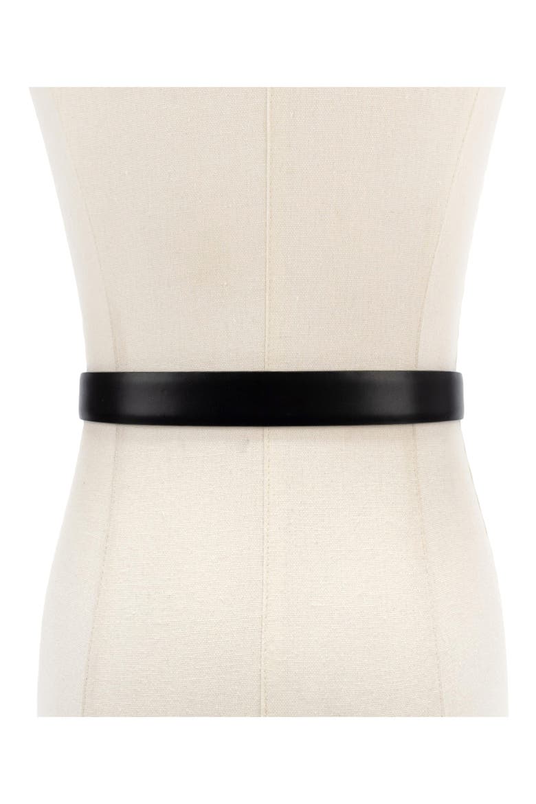 25mm Leather Slide Buckle Belt, Alternate, color, BLACK