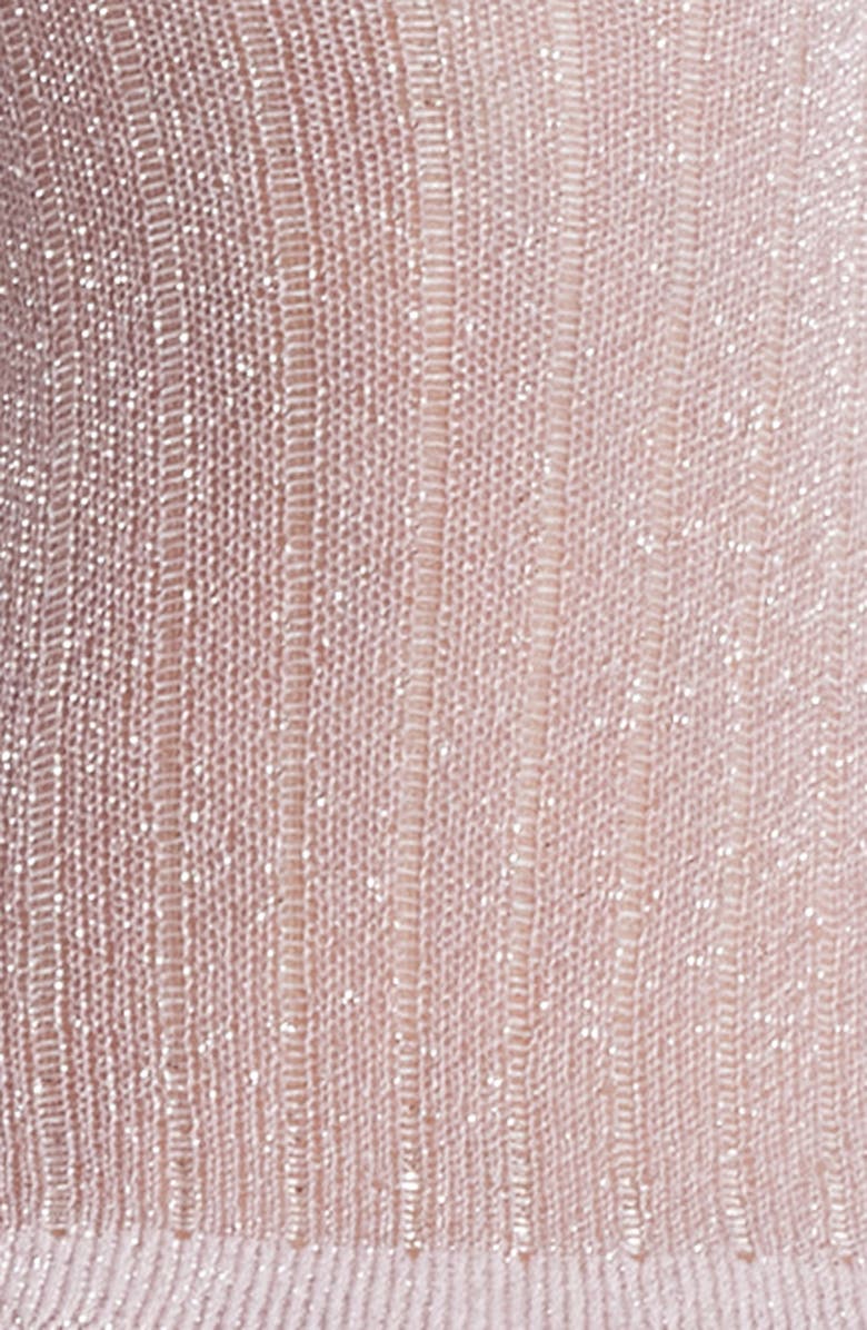 HIGH HEEL JUNGLE Metallic Crew Socks, Alternate, color, Pink/Purple