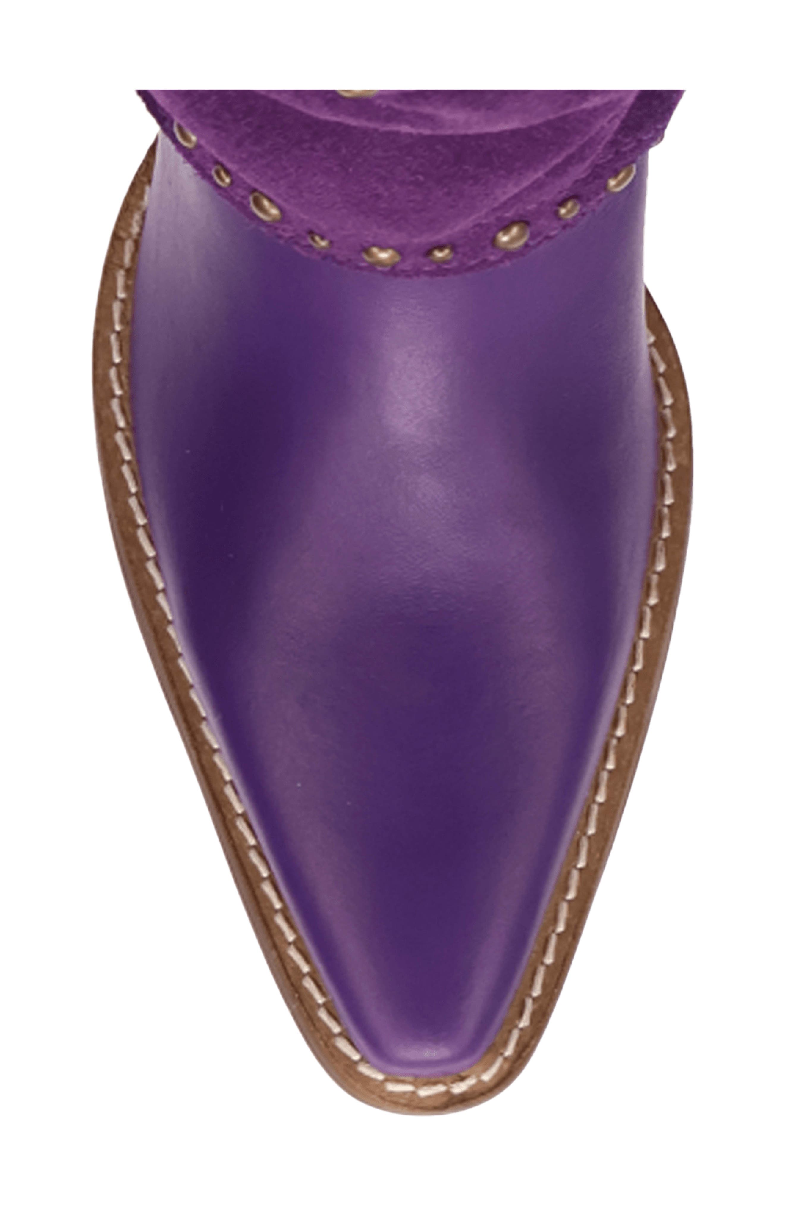 Texani Studded Knee High Boot, Alternate, color, PURPLE