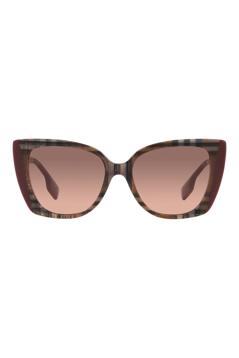 Meryl 54mm Gradient Cat Eye Sunglasses, Main, color, BORDEAUX