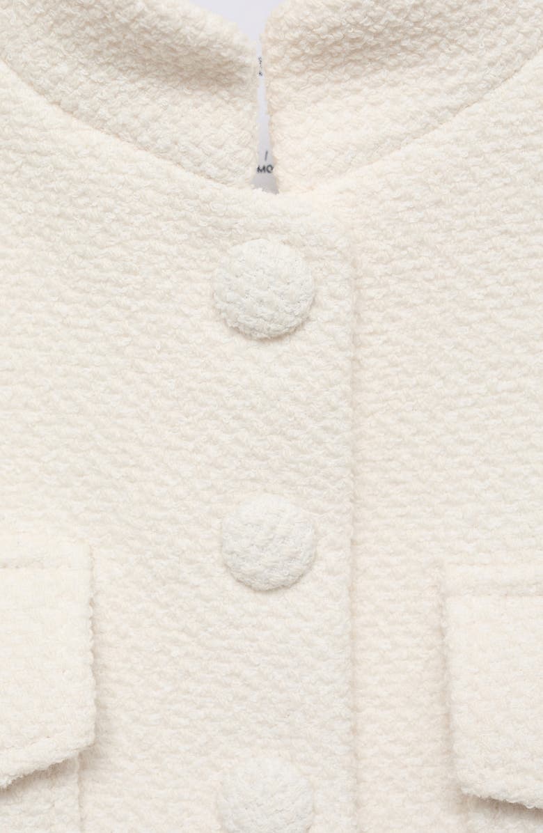 MANGO Bouclé Jacket, Alternate, color, Off White
