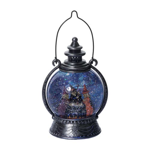 Transpac Plastic Witch Water Globe Halloween Decoration Battery Operated In Black