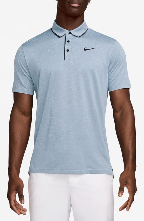 Nike Golf Dri-FIT Tour Tipped Piqué Golf Polo in Light Armory Blue/Black 