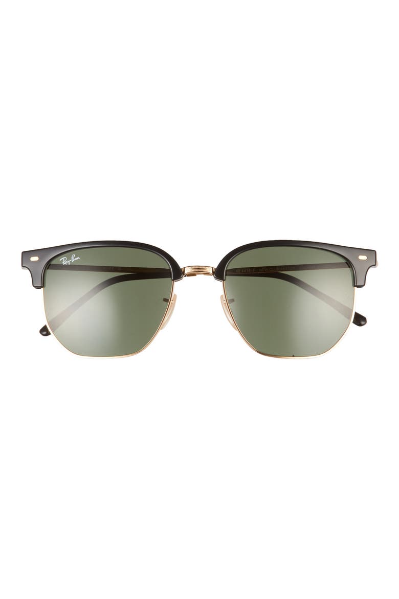 Clubmaster 55mm Square Sunglasses, Main, color, BLACK