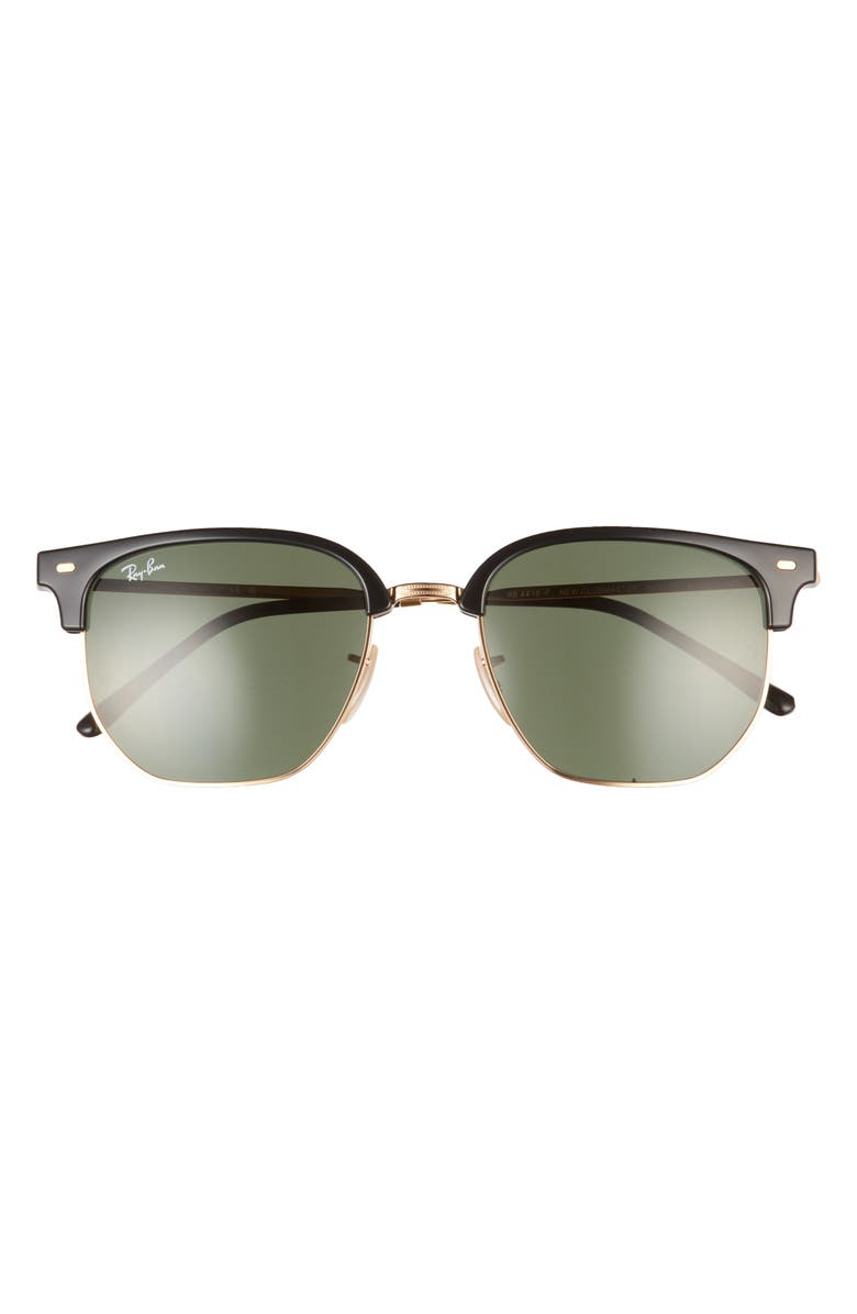 Ray-Ban Clubmaster 55mm Square Sunglasses, Main, color, Black