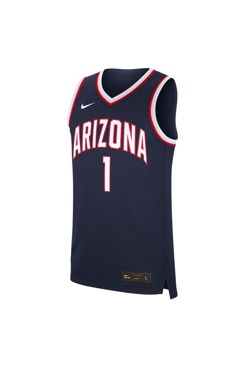 Men's Nike #1 Navy Arizona Wildcats Road Replica Jersey, Alternate, color, Navy