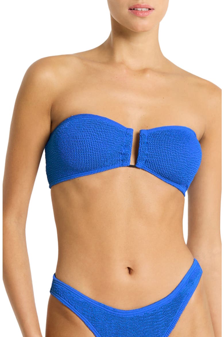 Blake U-Bar Bandeau Bikini Top, Main, color, COBALT RECYCLED