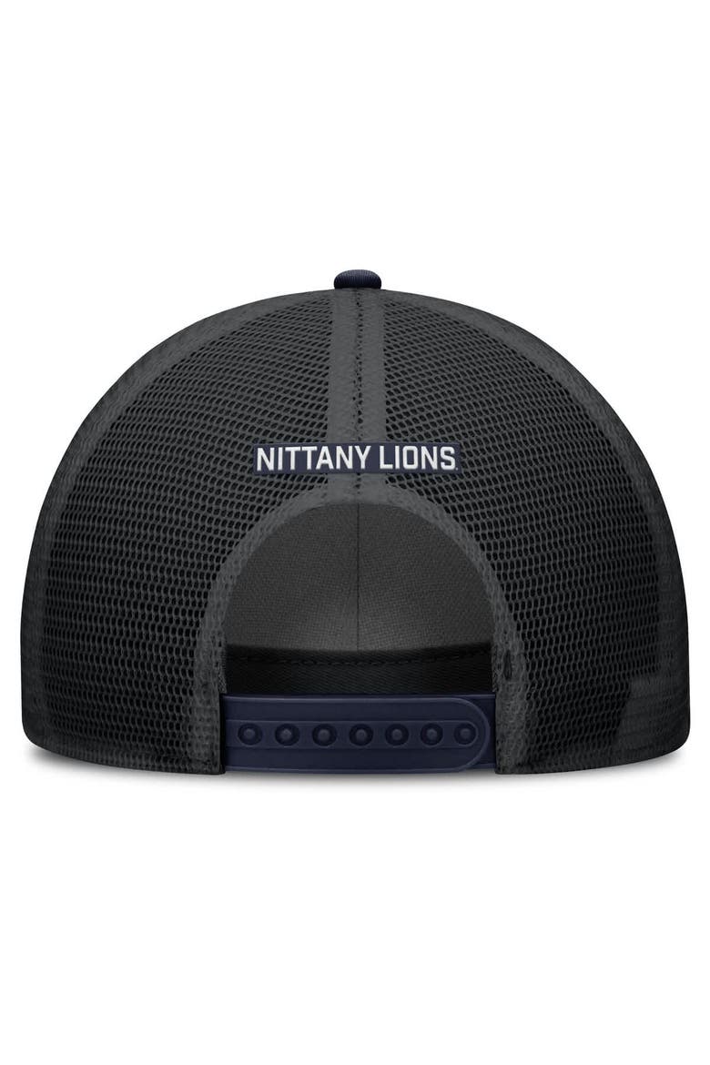 Men's Nike Navy Penn State Nittany Lions Rise Primetime Trucker Adjustable Hat, Alternate, color, Navy