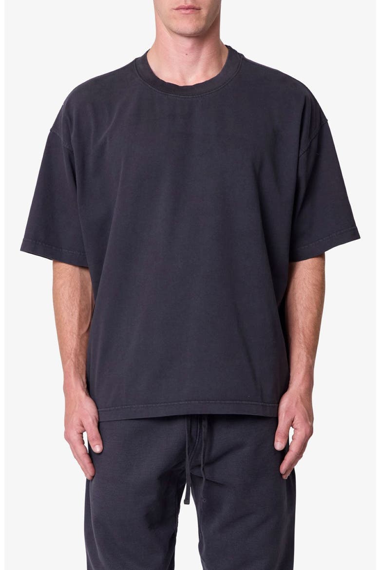 Heavy Basic Boxy Cotton T-Shirt, Main, color, WASHED BLACK