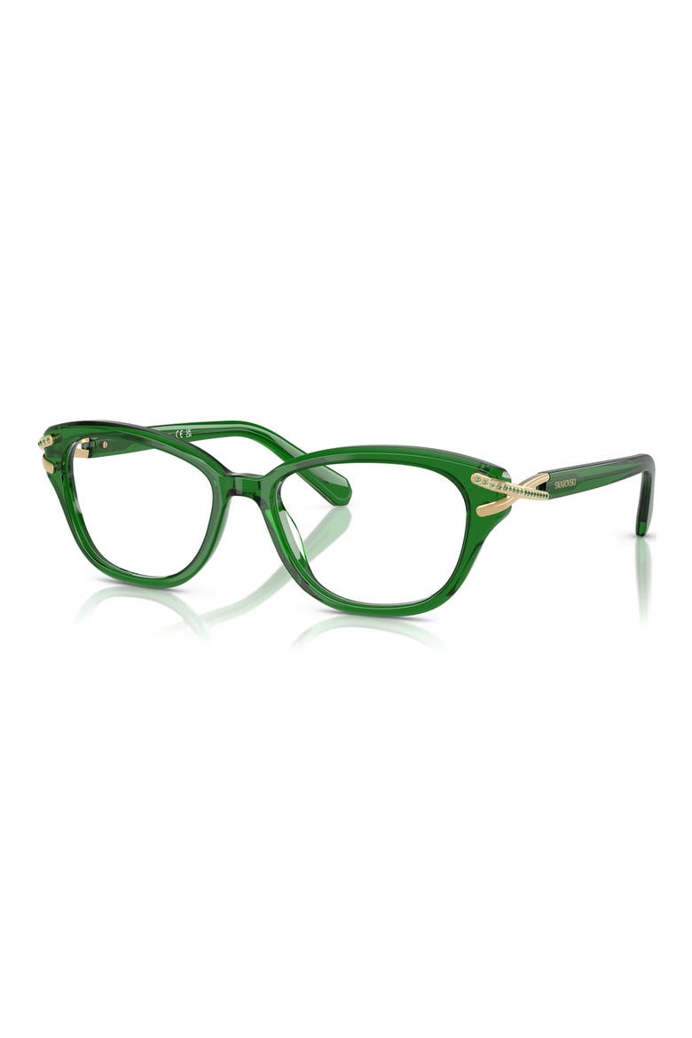 52mm Pillow Optical Glasses, Alternate, color, TRANSPARENT GREEN