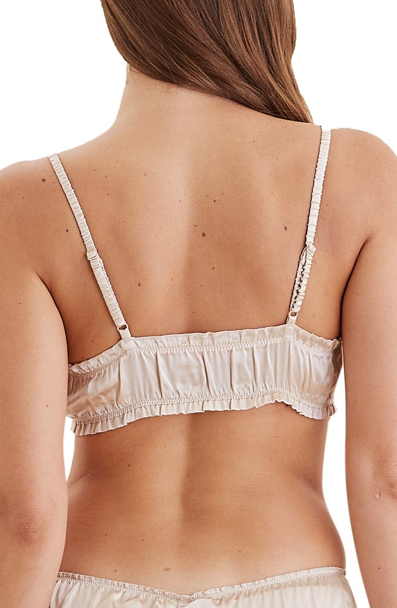 Papinelle Audrey Washable Mulberry Silk Bralette, Alternate, color, White