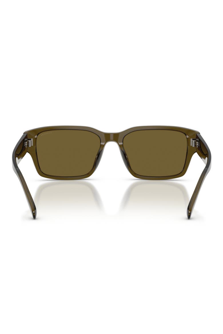 55mm Rectangular Sunglasses, Alternate, color, TRANSPARENT OLIVE / GREEN