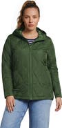 Lands' End Plus Size Print FeatherFree Quilted Insulated Jacket