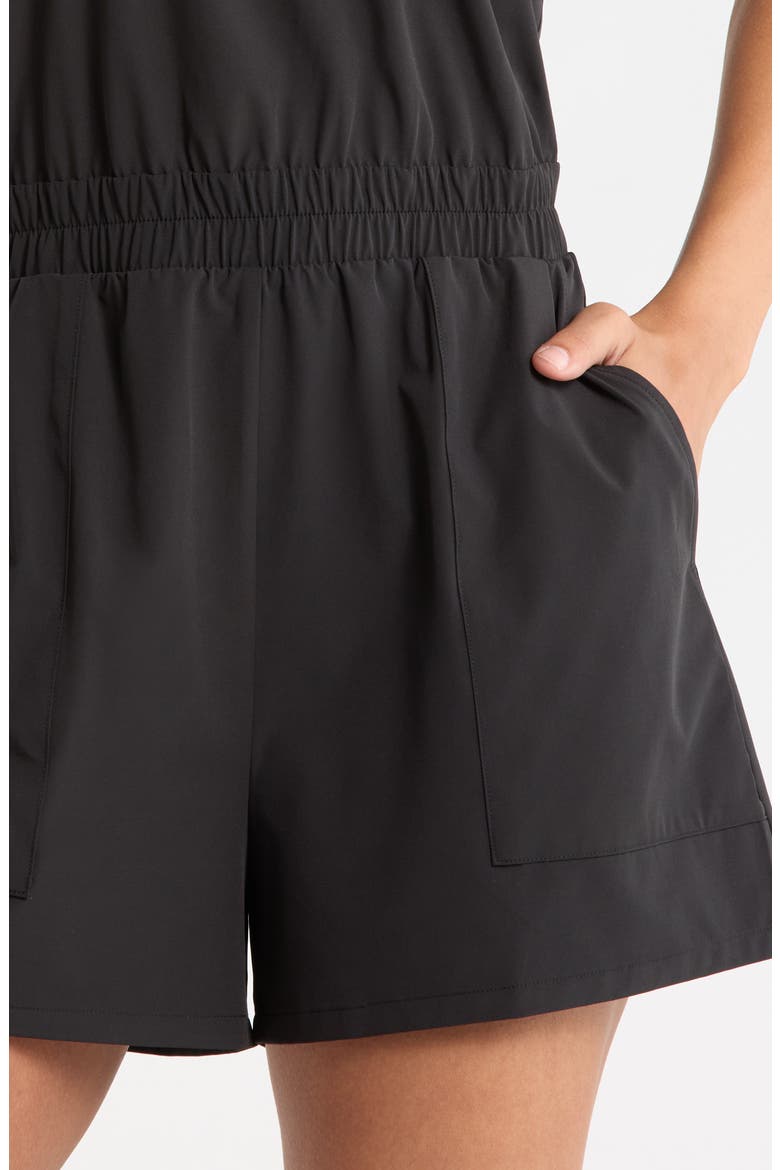 Atlas Short Romper, Alternate, color, BLACK