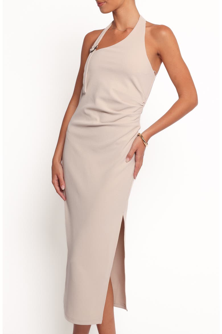 Sylvan Halter Midi Dress, Main, color, STONE
