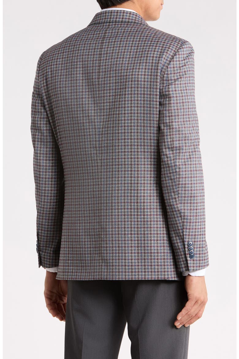 Check Two-Button Sport Coat, Alternate, color, PURPLE/ BLUE