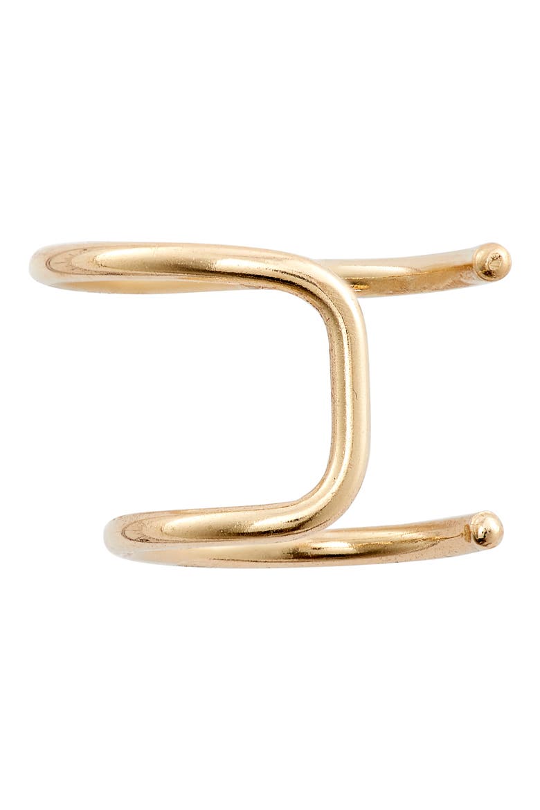 Thin Wire Double Ear Cuff, Alternate, color, 14K YELOW GOLD