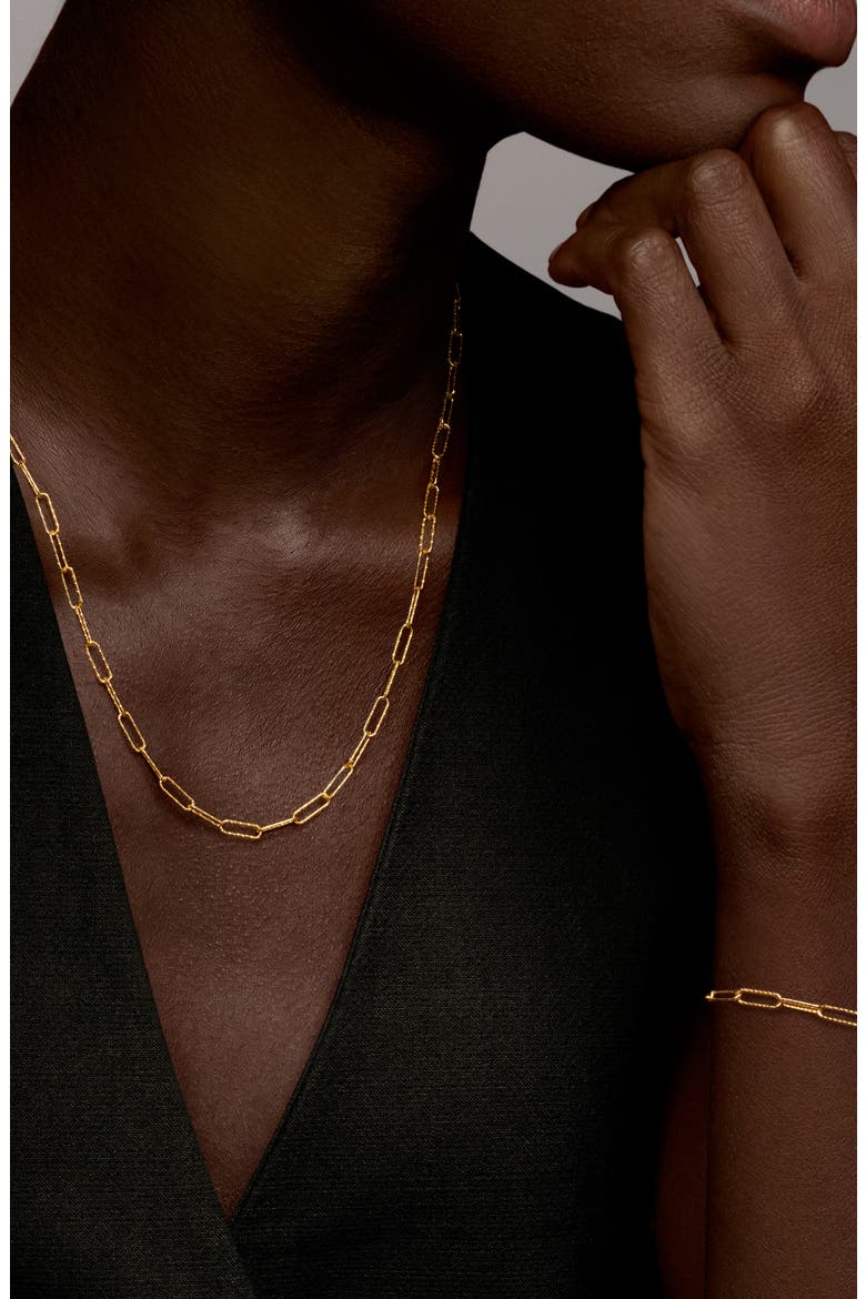 Alta Textured Chain Necklace & Bracelet Set, Alternate, color, 18K GOLD VERMEIL