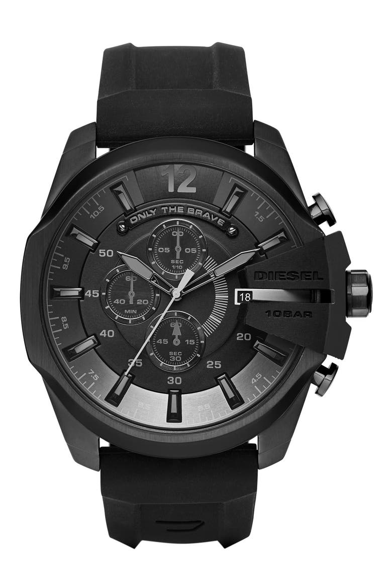 'Chief' Chronograph Watch, 51mm, Main, color, BLACK