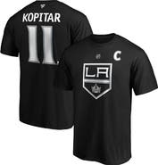FANATICS Men's Fanatics Branded Anze Kopitar Black Los Angeles Kings Team Authentic Stack Name & Number T-Shirt