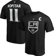 FANATICS Men's Fanatics Branded Anze Kopitar Black Los Angeles Kings Team Authentic Stack Name & Number T-Shirt