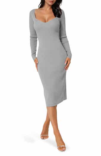 bebe Long Sleeve Sweater Dress