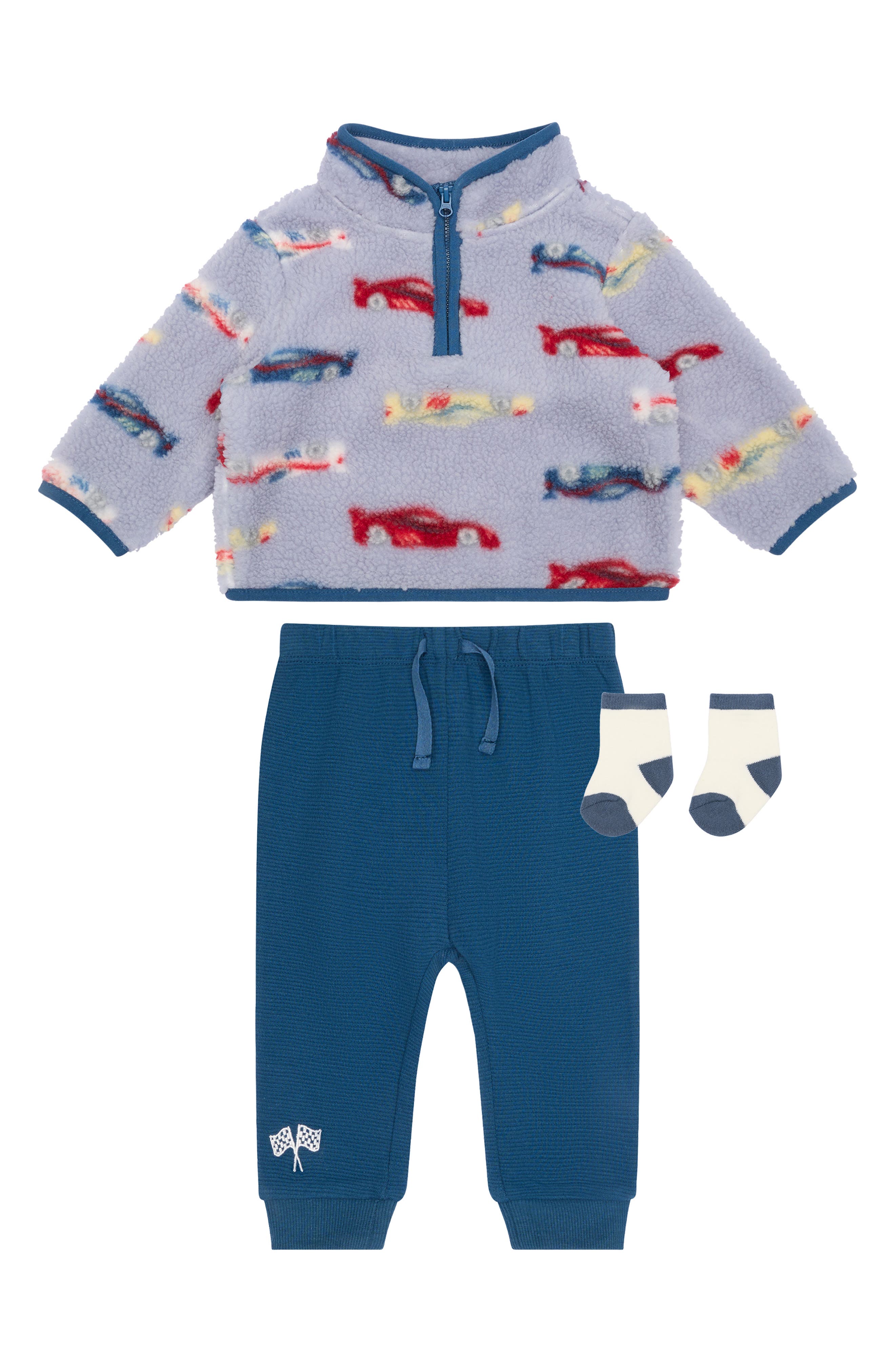 High Pile Fleece Jacket, Joggers & Socks Set