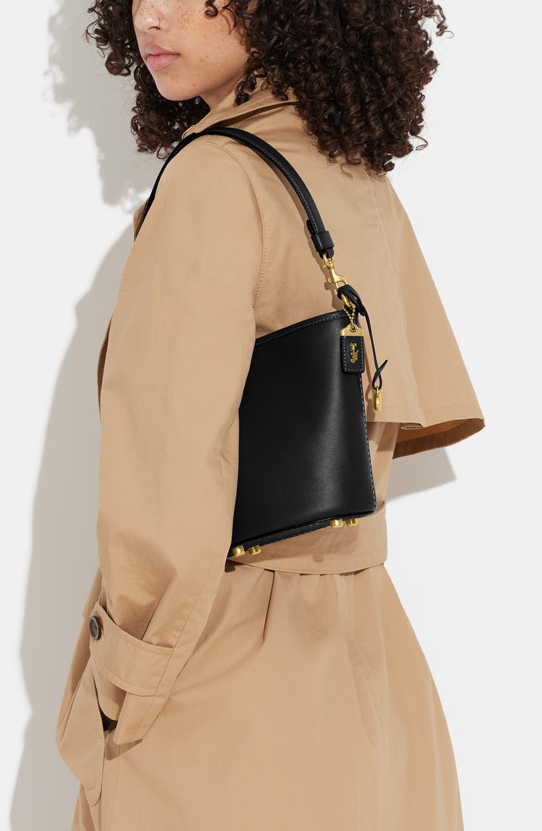 COACH Dakota Glovetanned Leather Bucket Bag, Alternate, color,