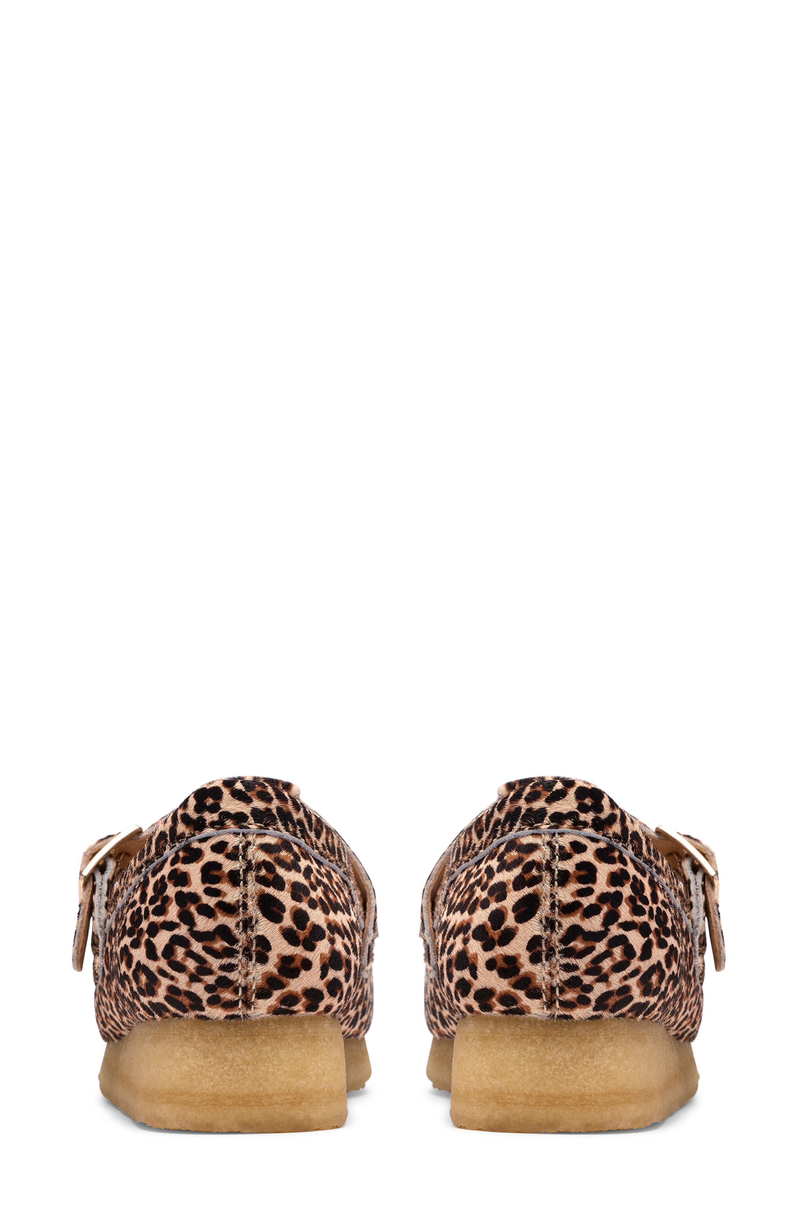 Clarks<sup>®</sup> Originals Wallabee Genuine Calf Hair T-Bar Loafer, Alternate, color, Leopard Print