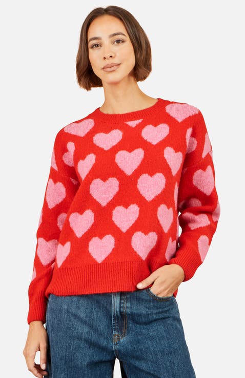 Heart Intarsia Relaxed Jumper
