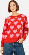 Yumi Heart Intarsia Relaxed Jumper