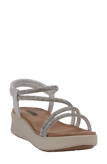 Gc Shoes Sol Comfort Platform Sandal In Silver
