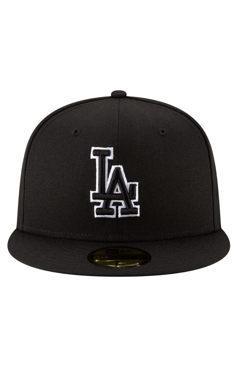 New Era Men's New Era Black Los Angeles Dodgers 2024/25 Back to Back Champions Circle Side Patch Fitted 59FIFTY Hat, Alternate, color, Black