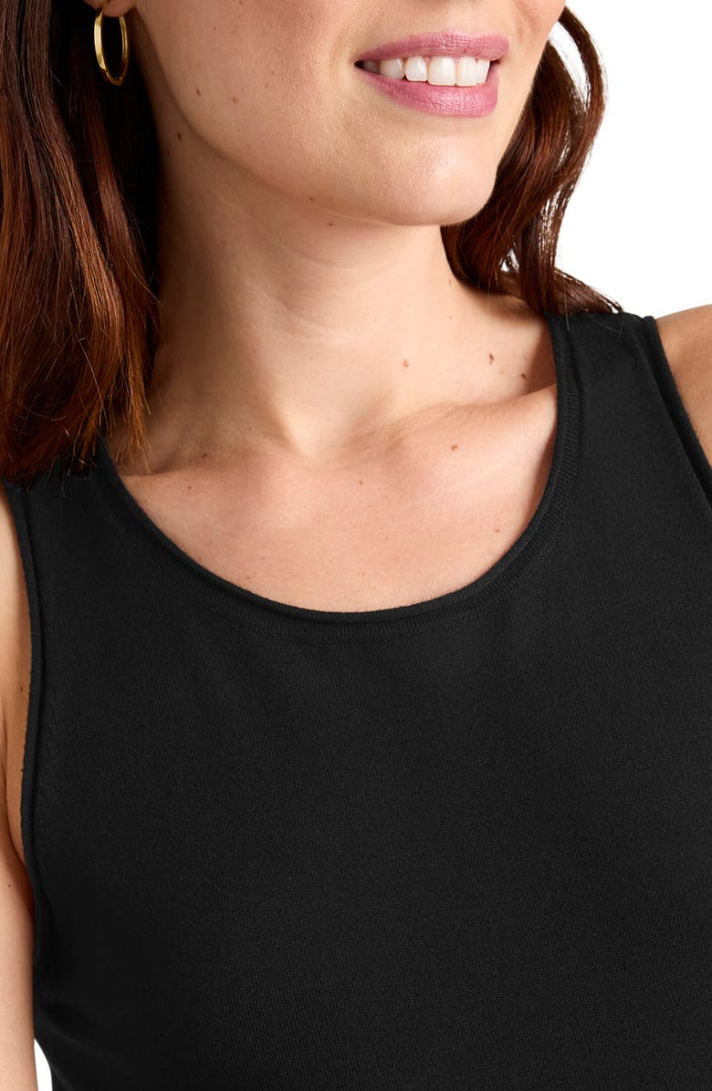 Splendid x @cellajaneblog Sweater Tank Top, Alternate, color, Black