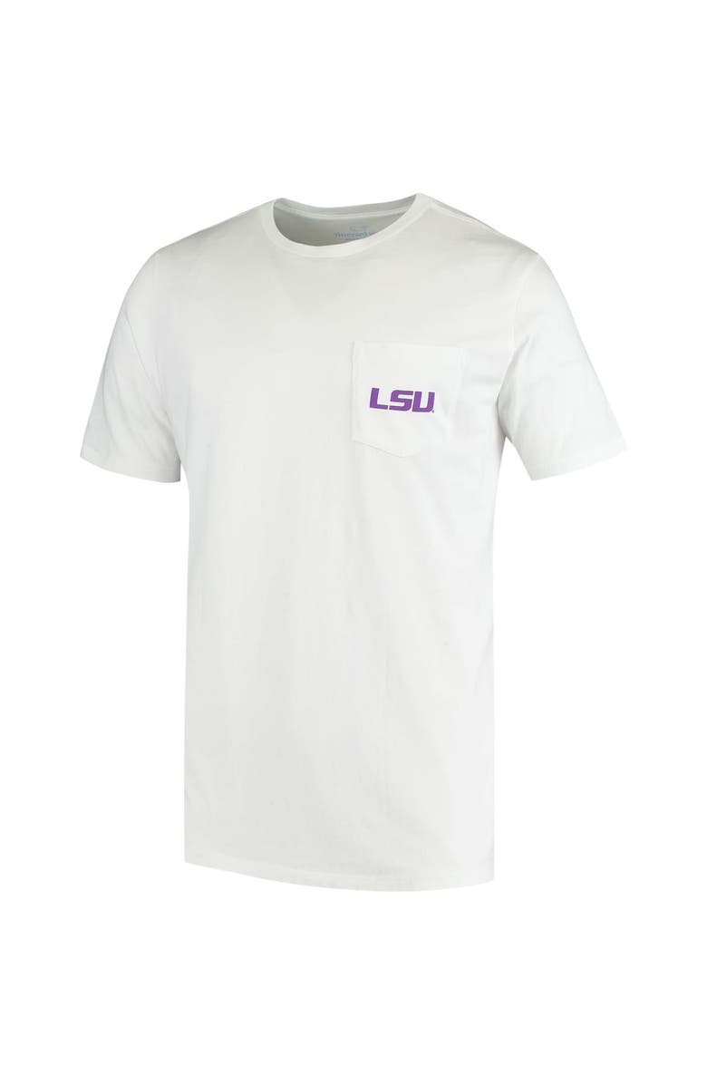 vineyard vines Men's Vineyard Vines White LSU Tigers Football Whale T-Shirt, Alternate, color, 