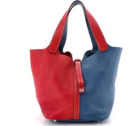 Pre-Owned Hermes Picotin Lock Bag Bicolor Clemence MM