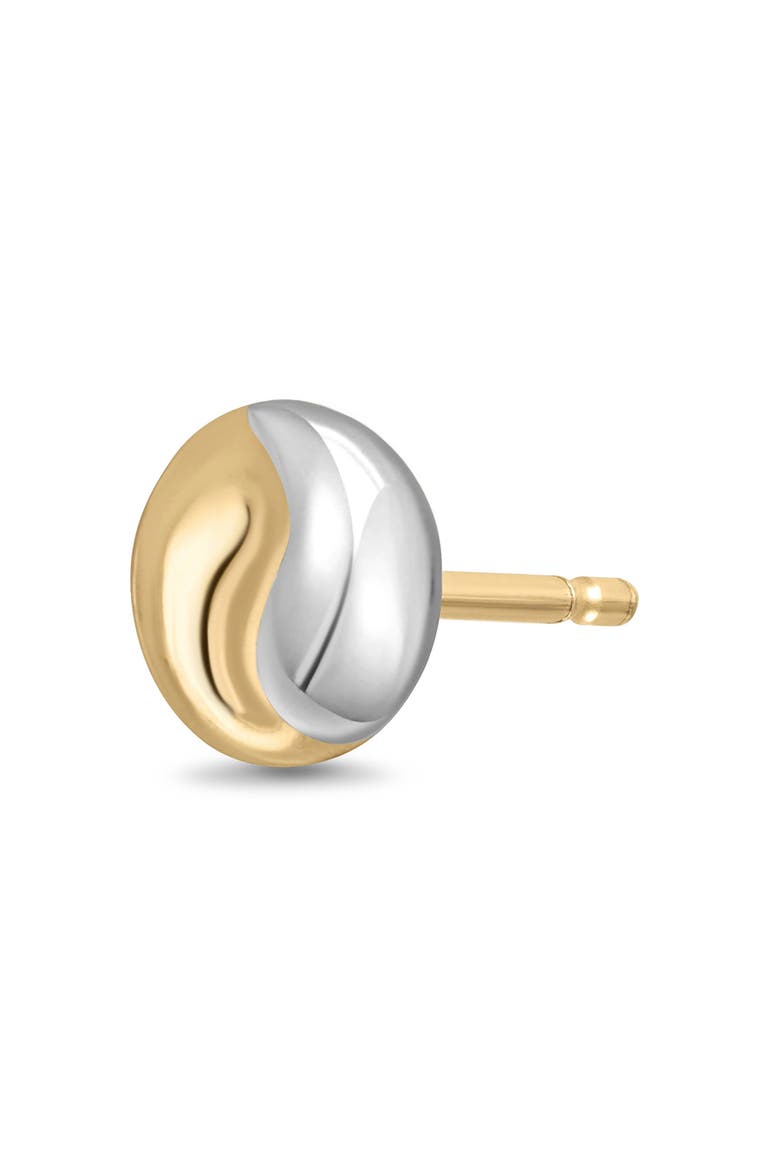 14K Gold Two-Tone Stud Earrings, Alternate, color, 14K TWO TONE GOLD