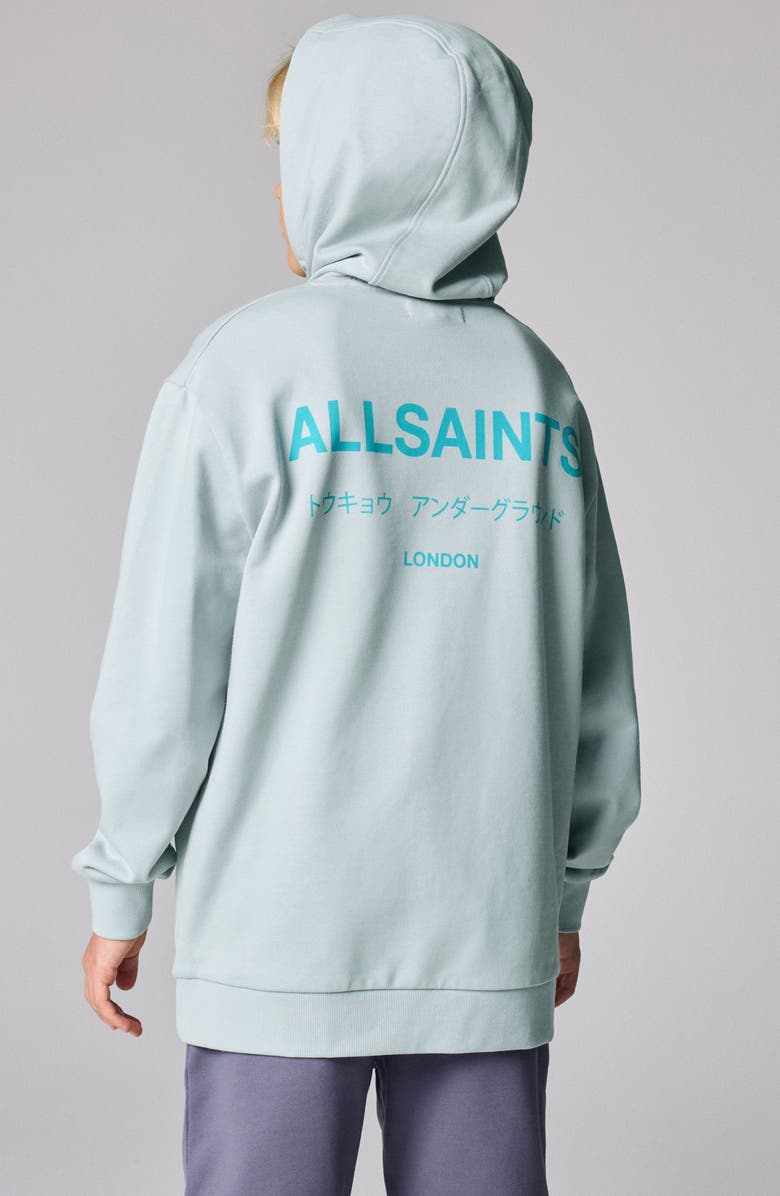 smALLSAINTS by ALLSAINTS Kids' Underground Oversize Hoodie, Alternate, color, Blue