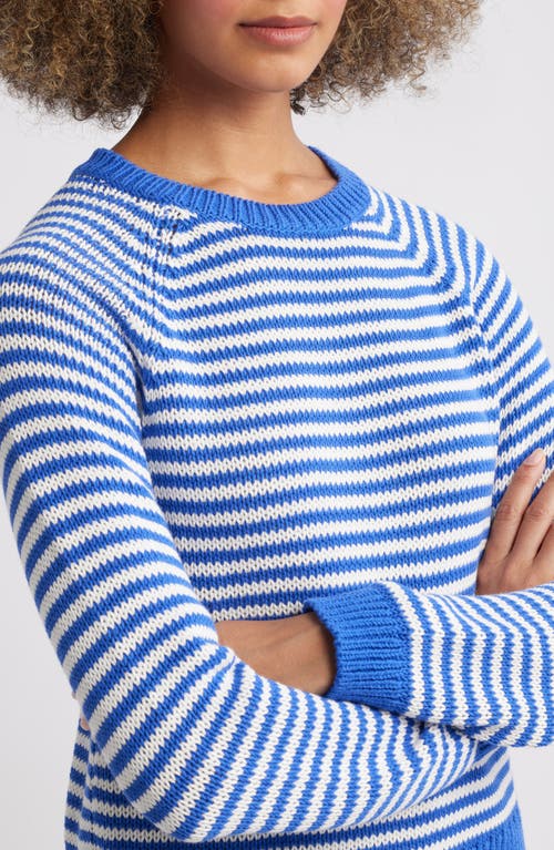 Caslon ® Stripe Pima Cotton Sweater In Blue