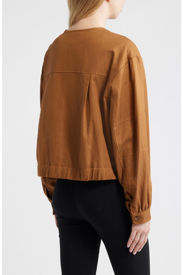 Mojito Tie Hem Jacket, Alternate, color, BROWN