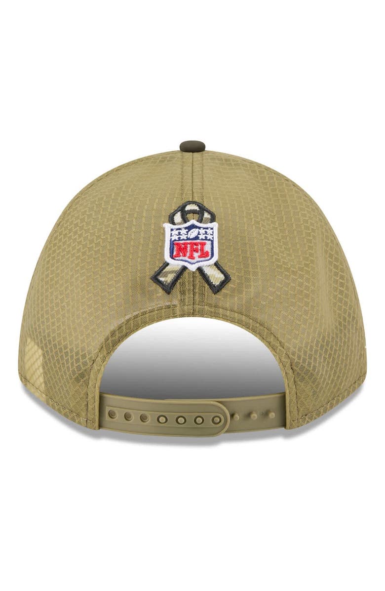 New Era Men
s New Era  Green New York Jets 2025 Salute to Service 9FORTY A-Frame M-Crown Adjustable Hat, Alternate, color, Green