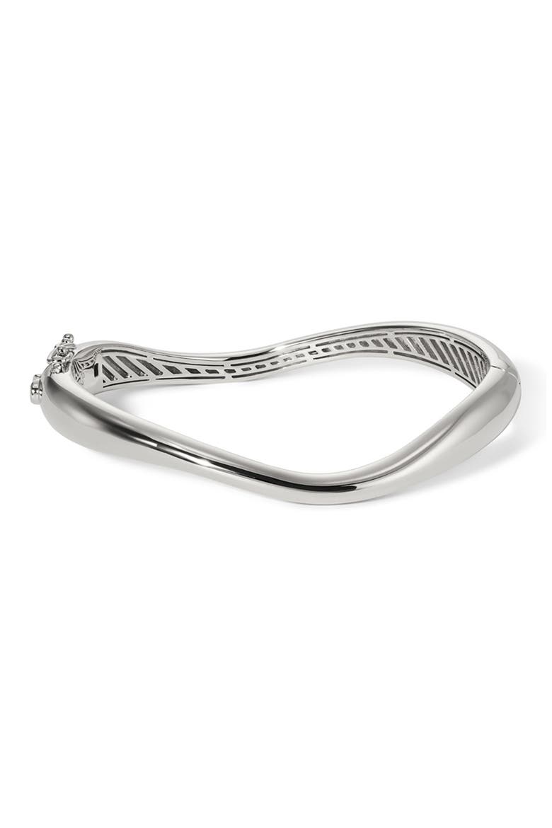 Alma Organic Hinge Bracelet, Main, color, RHODIUM