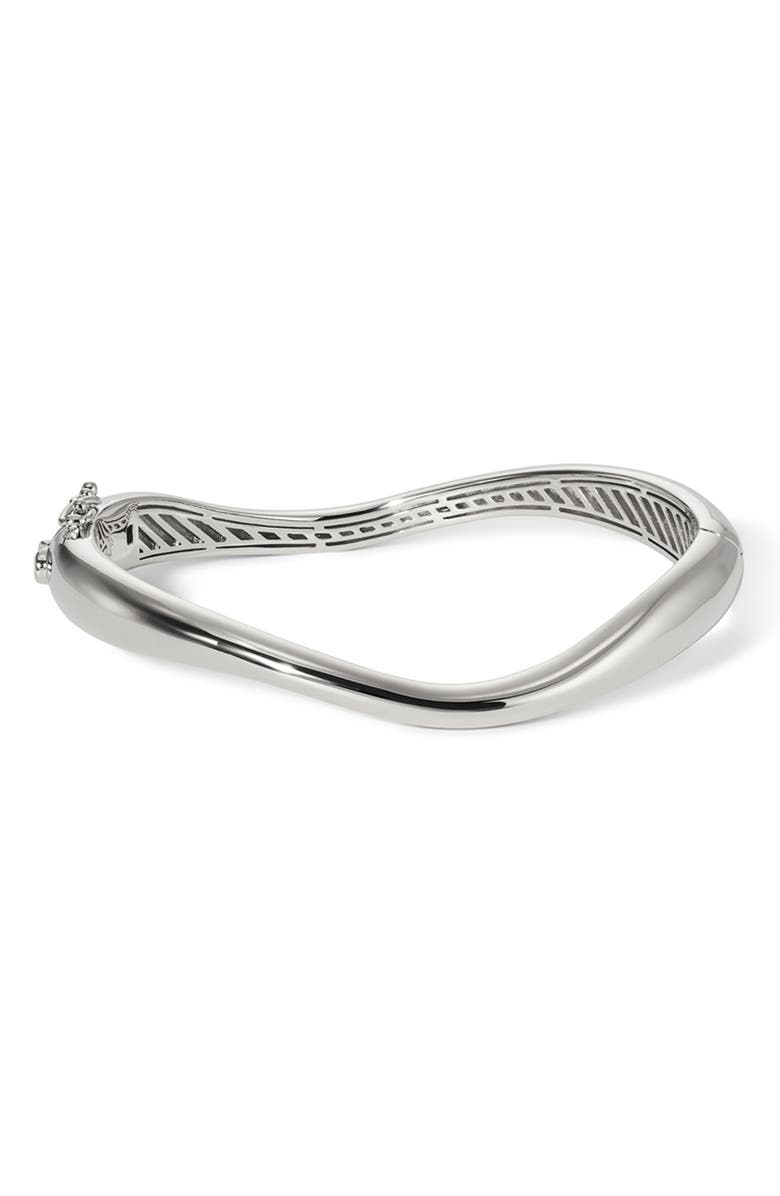 Nadri Alma Organic Hinge Bracelet, Main, color, Rhodium