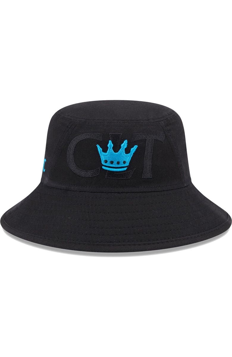 New Era Men's New Era Black Charlotte FC Kick Off Bucket Hat, Main, color, Black
