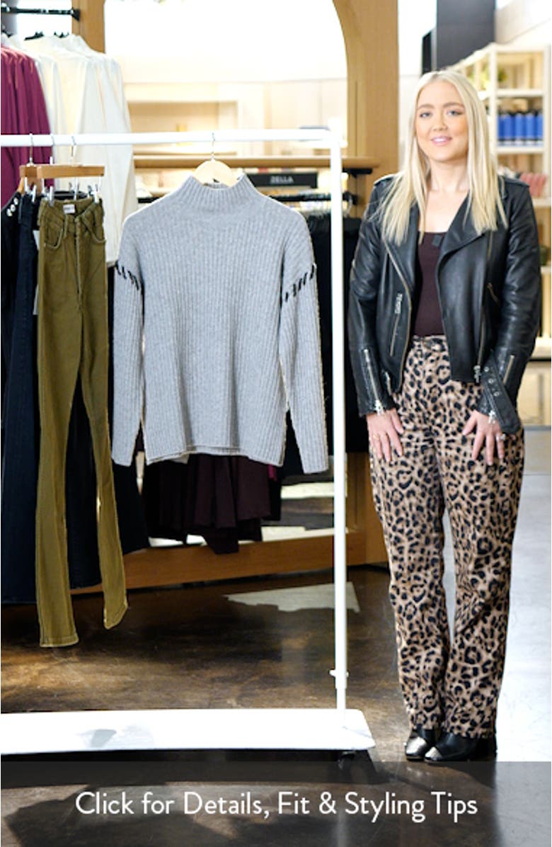 Liam Whipstitch Rib Turtleneck Sweater, sales video thumbnail