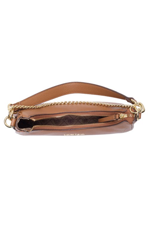 Nanette Lepore Pebble Crescent Baguette Shoulder Bag In Brown